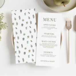 Simples galhos elegantes do boho menu de casamento