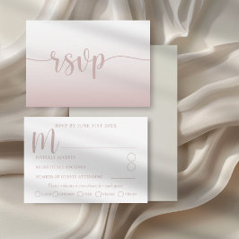 Simples Gradiente Rosa Calligraphy Casamento RSVP