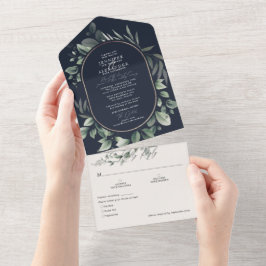 Simples Greenery Eucalyptus e Casamento de Marinho
