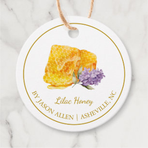 Simples Honeycomb Lilac Mel Perfundida Etiqueta