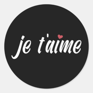 Simples Je T'aime Eu Te Amo Namorados Adesivo