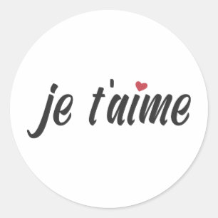 Simples Je T'aime Eu Te Amo Namorados Adesivo