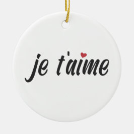 Simples Je T'aime Eu Te Amo Namorados | Ornamento