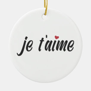Simples Je T'aime Eu Te Amo Namorados Ornamento