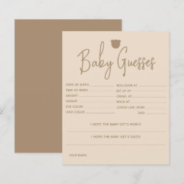 Simples jogo de Chá de fraldas de urso moderno min