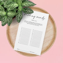 Simples Jogo de Chá de panela de Palavras Modernas