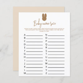 Simples jogo de corrida de nomes de bebês