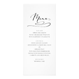 Simples menu janto de casamento. Preto e branco mo