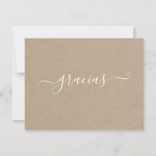 Simples Modern Gracias - Kraft Cartões de agradec