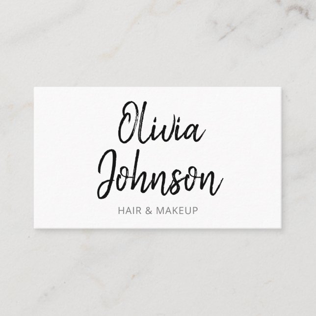 Simples moderno - Cartão de visita com lente de te (Frente)