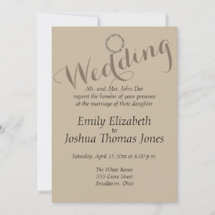 Simples Moderno do Modelo de Convite de Casamento