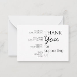 Simples, Moderno, Obrigado Cartão De Nota Simples