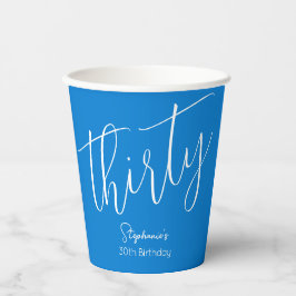 Simples moderno Script Blue aniversário de 30 anos