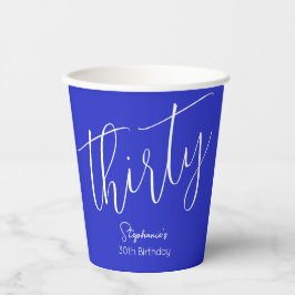 Simples moderno Script Royal Blue aniversário de 3