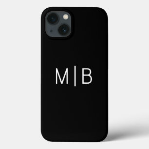 Simples Monograma Inicial Personalizado Moderno
