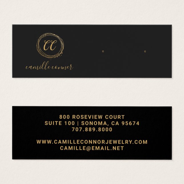 Simples Monograma, Jogo Designer, Encantado (Frente & Verso)