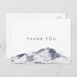 Simples Montanha Obrigado Cartão Postal