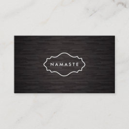 Simples Namaste Yoga Dark Wood Cartão de visita