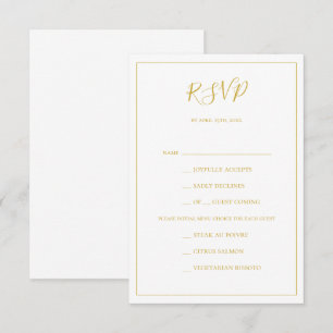 Simples Natal Elegante   RSVP de Escolha do Menu B