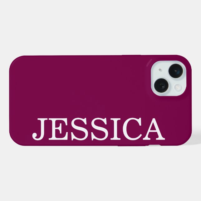 SIMPLES NOME PERSONALIZADO ESTILO MODERNO VINHO (Verso Horizontal)