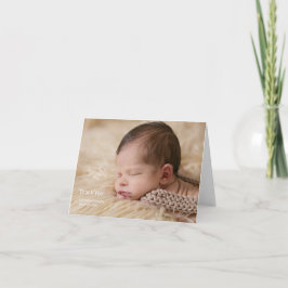 Simples Obrigado Anúncio de Nascimento Fotográfico