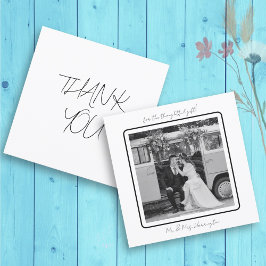 Simples Obrigado Cartões com fotos De Casamento