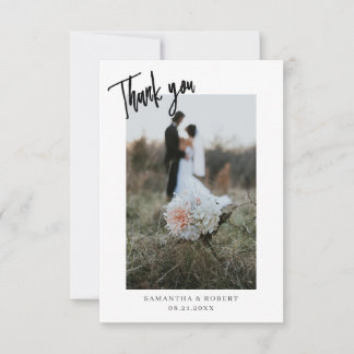 Simples Obrigado Escrever Cartões De Casamento