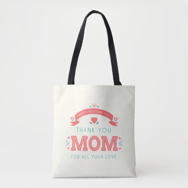 Simples Obrigado Mãe Dia de as mães | Tote Bag (Frente)