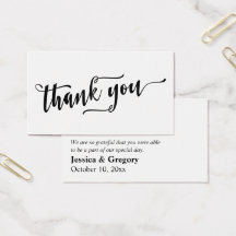 Simples obrigado Script Preto na Etiqueta de Favor