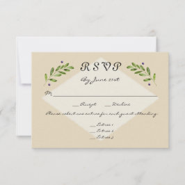 Simples Opções de Menu Moderno 3 RSVP Resposta de 