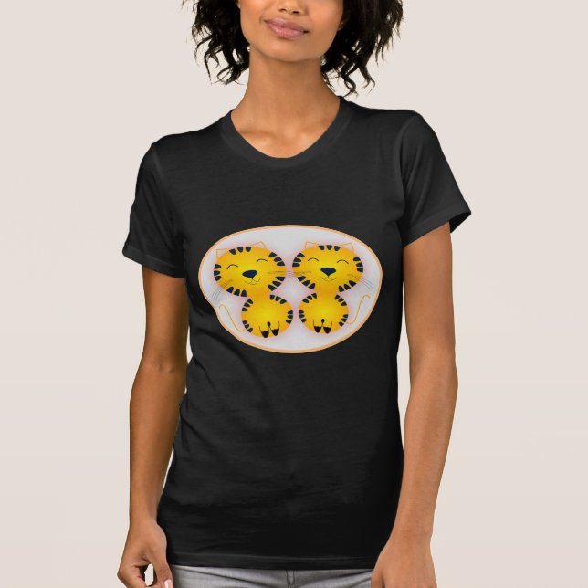 Simples ouro amante mulheres T-Shirt (Frente)