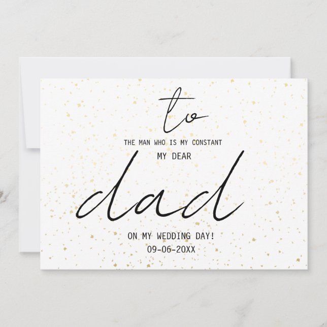 Simples Para O Meu Pai No Nosso Dia De Casamento - (Frente)