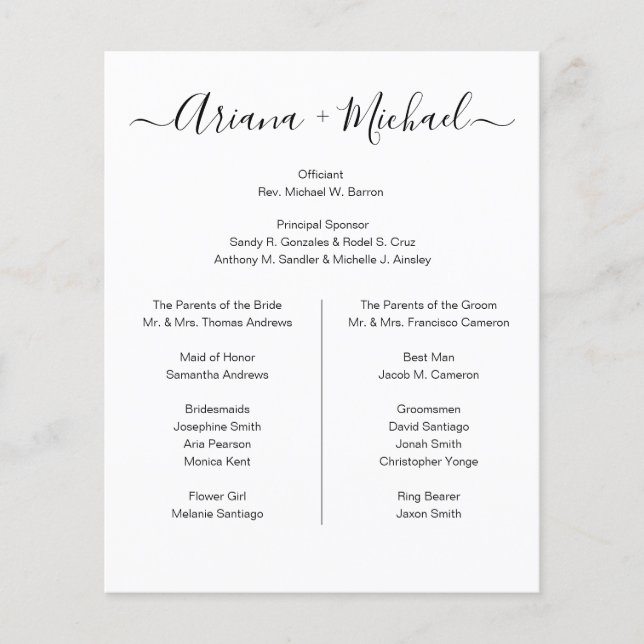 Simples partido de noiva Mínima Preta Mínima Perso (Frente)