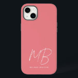 Simples Pastel Pink Minimalista Dois Monogramas No<br><div class="desc">Simples Pastel Pink Minimalista Dois Monogramas Nome perfeito como presente para uma amiga menina,  colega de trabalho,  chefe,  consultor,  profissional ou empresário.</div>