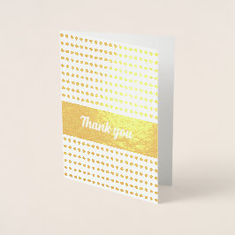 Simples personalização Obrigado Cartão de Foil