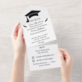 Simples Preto E Branco Personalizado Salvar A Data