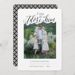 Simples Religioso Adore Seu Cartão De Natal