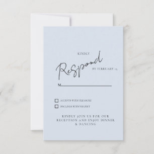 Simples Resposta de Casamento Azul Poeirento para 