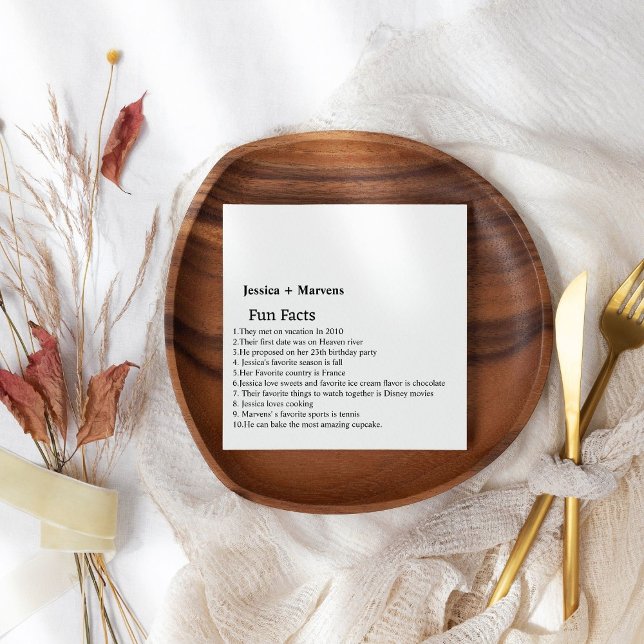 Simples roteiro fatos divertidos guardanapos de ca (Criador carregado)