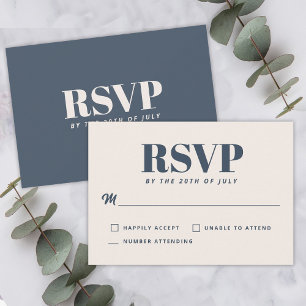 Simples RSVP de casamento minimalista moderno da M