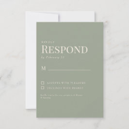 Simples RSVP de Casamento Sage