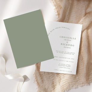 Simples sábio, convite de casamento minimalista