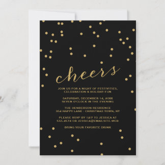 Simples Saúde Confetti Convite de festas de Natal
