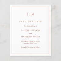 Simples Save the Date de Terracota para Casamento