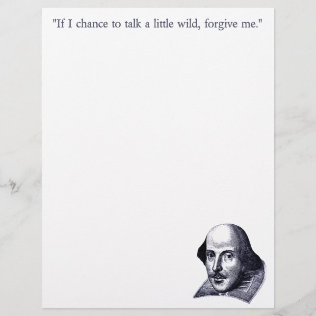 Simples Shakespeare Letterhead (Frente)