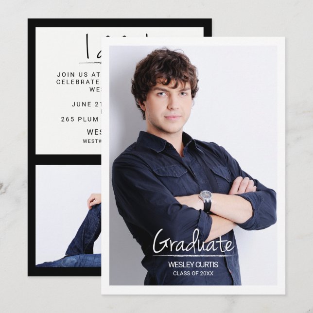 Simples sofisticação, Anúncios de Graduação (Frente/Verso)