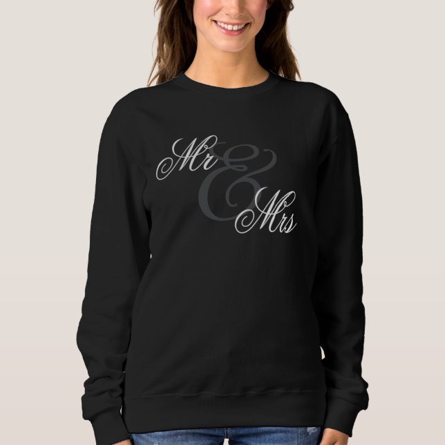 Simples Sr. e Sra. Wedding Honeymoon T-Shirt (Frente)