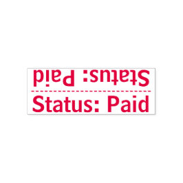 Simples "Status: Paid" Carimbo de Borracha