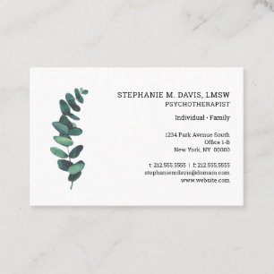 Simples Terapista Eucalyptus Cartão de visita eur