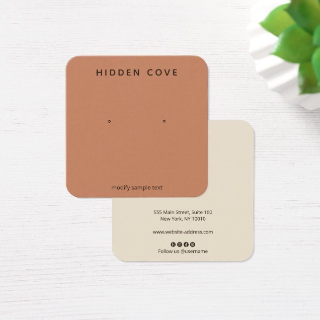 Simples Terra Terracotta Enrelaçando Joias (Mesa)